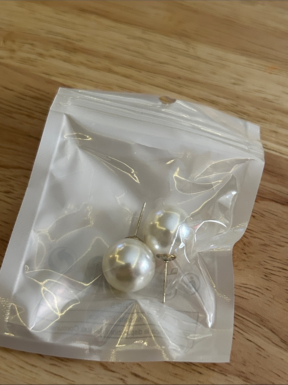Pearl Stud Earrings - White Faux Pearl
